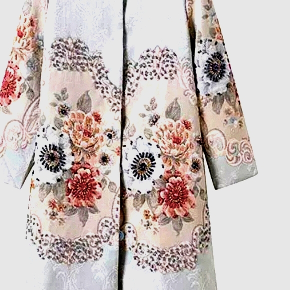 ❤️NWT Jaquard Embroidery Crystals Beads, Coat. STUNNING. - Picture 3 of 15